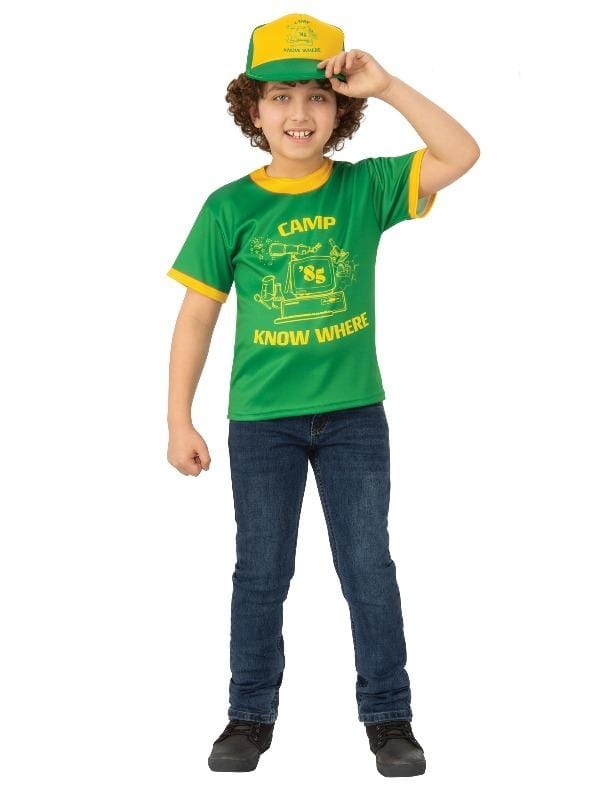 Stranger Things Dustin Camp Know Where Children s Costume For Discount