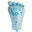 Blue Balloon Baby Boy Foot (45cmx78cmH) Blue Sale