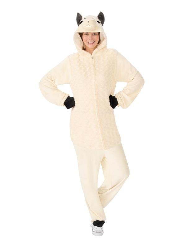 Llama Animal Jumpsuit Adult Costume Hot on Sale