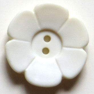 28mm 2-Hole Flower Button - white Online Hot Sale