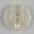 13mm 2-Hole Flower Button - white For Sale