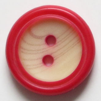 15mm 2-Hole Round Button - red Hot on Sale