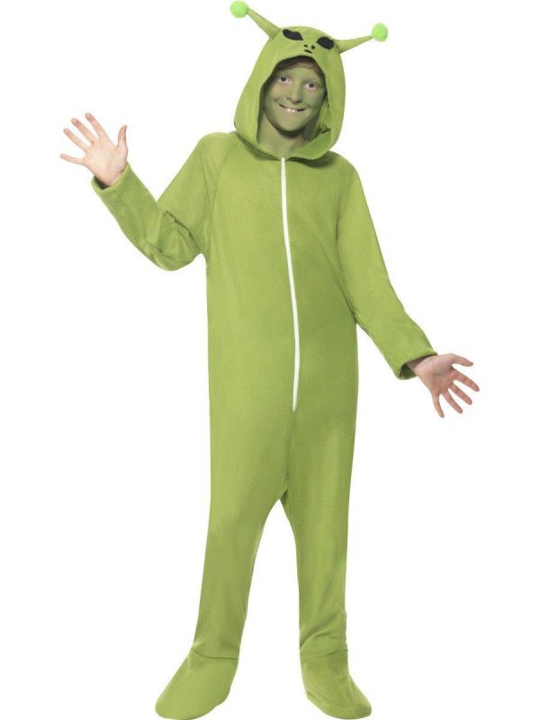 Alien Green Space Martian Fancy Dress Kids Costume Discount