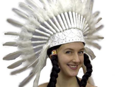 American Native Indian Headdress White Online Sale