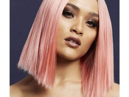 Kylie Coral Pink Heat Resistant Wig Hot on Sale