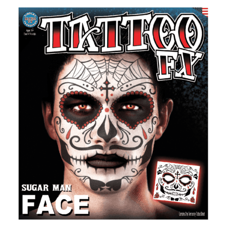 Sugar Man Face Temporary Tattoo For Sale