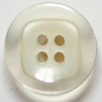 19mm 4-Hole Round Button - white translucent Cheap