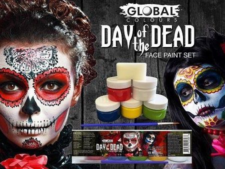 Day Of The Dead Face Paint Set Cheap