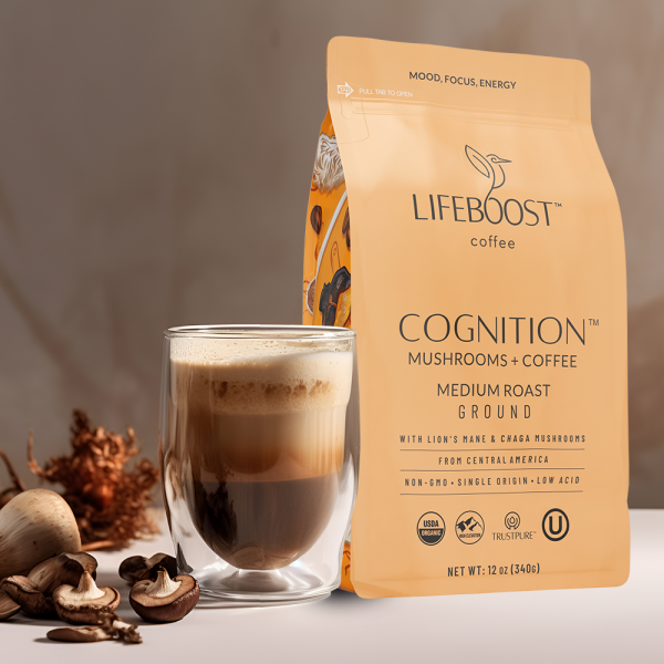 Cognition Mushroom Ground coffee By Life Boost Coffee For Sale