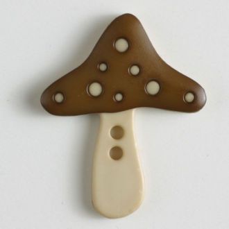 35mm 2-Hole Mushroom Button - brown For Cheap