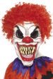 Clown Scary Mask with Red Curly Hair Online now