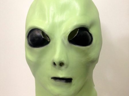 Alien Big Eye UFO Latex Mask Glow In The Dark Online now