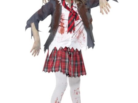 Zombie School Girl Child Halloween Costume For Cheap