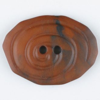 30mm 2-Hole Oval Button - orange-brown Discount