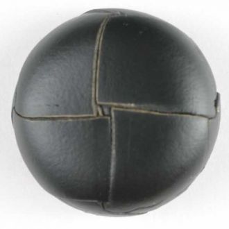 25mm Shank Round Button - black leather Online Hot Sale