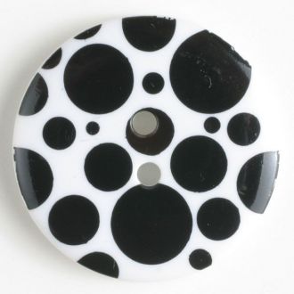 20mm 2-Hole Round Button - black Online Sale