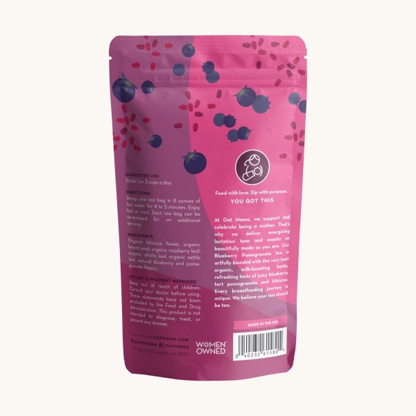 Blueberry Pomegranate Lactation Tea by Oat Mama For Cheap