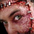 Stapled Face Wound Scars Halloween Costume Makeup 3D FX Transfers Fashion