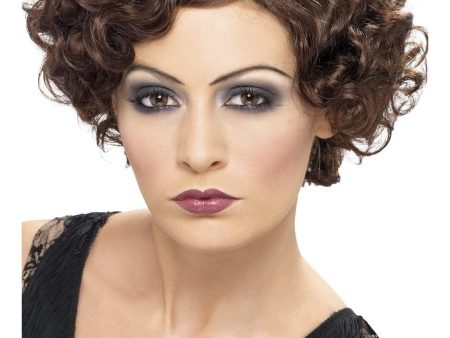 Flirty Flapper Brown 20s Wig for Adults Cheap