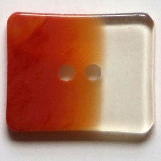 34mm 2-Hole Rectangular Button - orange translucent Hot on Sale