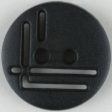 14mm 2-Hole Round Button - black Online Sale