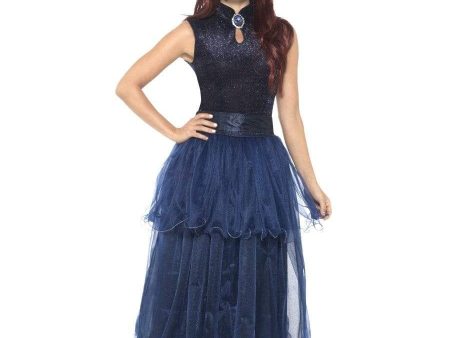 Blue Midnight Deluxe Witch Adult Costume for Women on Sale