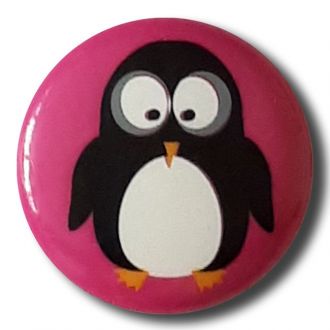 18mm Shank Penguin Button - pink Online Hot Sale