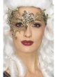 Deluxe Metal Filigree Gold Half Eye-mask Discount