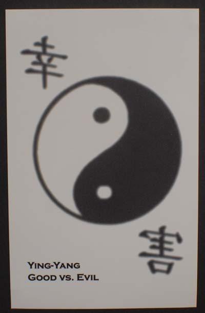 Ying Yang Temporary Tattoo Discount