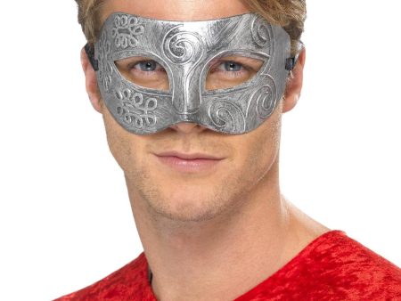 Warrior Silver Colombina Masquerade Mask Discount