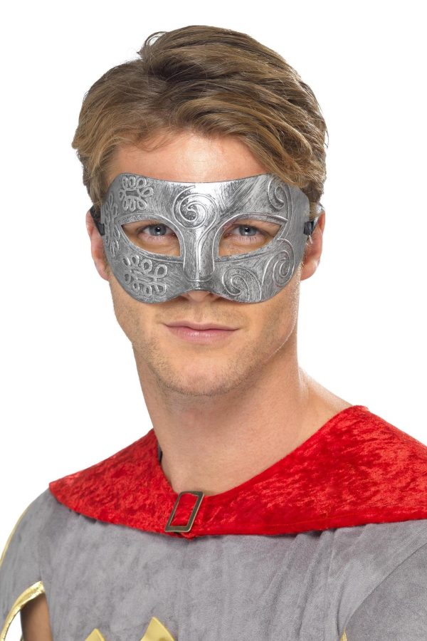 Warrior Silver Colombina Masquerade Mask Discount