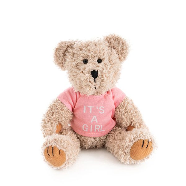 Teddy Bear Message Its a Girl Pink T Shirt (20cmHT) Discount