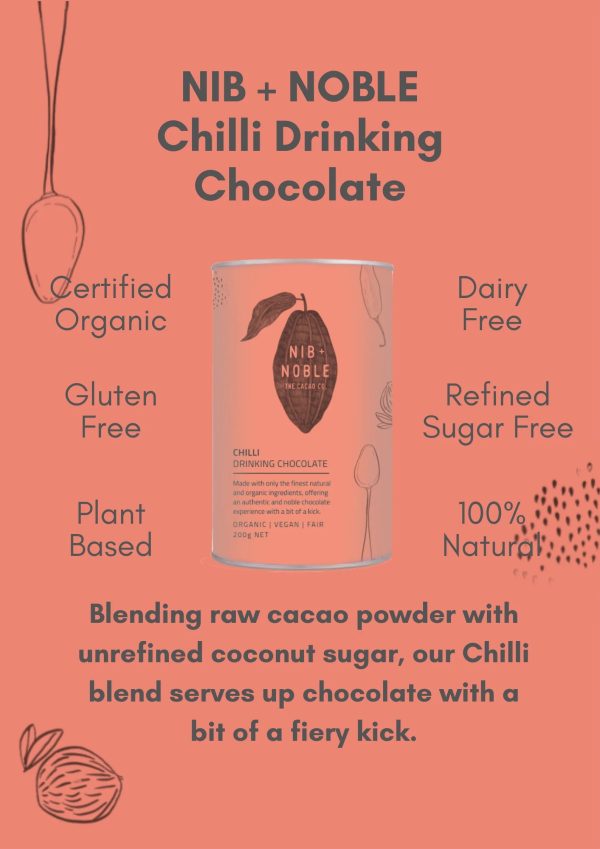 Nib & Noble Chilli Organic Drinking Chocolate Online