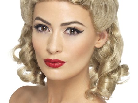 Beautiful 1940 s Sweetheart Wig Blonde and Bold For Discount