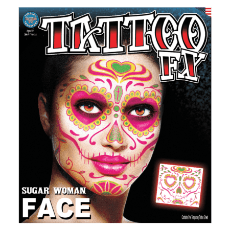 Sugar Woman Face Temporary Tattoo For Discount