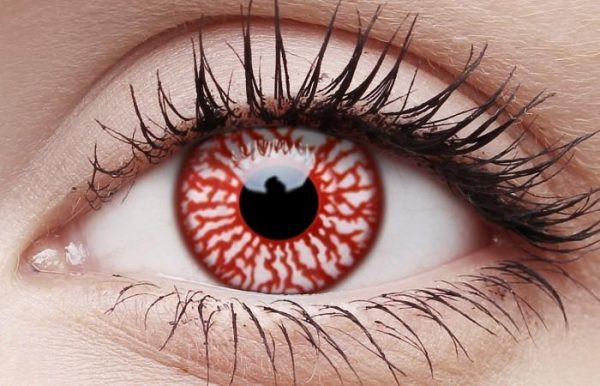 Blood Shot Vampire Contact Lenses Halloween Multi Use Eye Contacts Discount