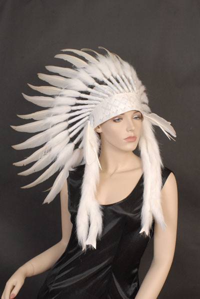 American Native Indian Headdress White Online Sale