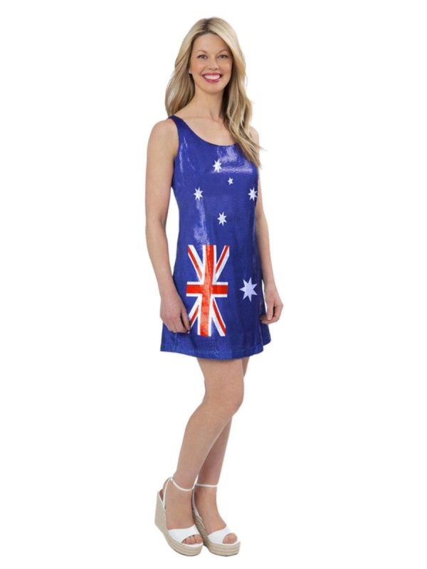 Australian Flag Sequin Womens Dress Sale