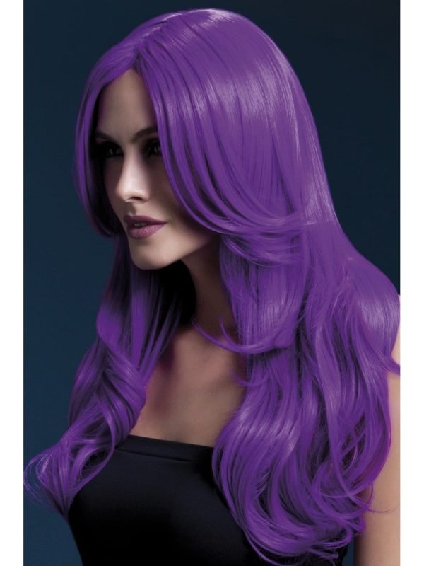 Khloe Neon Purple Heat Resistant Accessory Wig Online