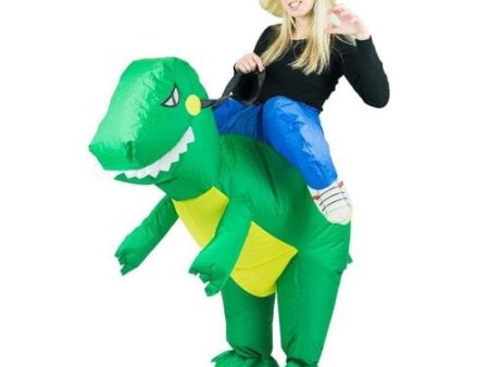 Inflatable Green Dinosaur Costume Adult For Discount