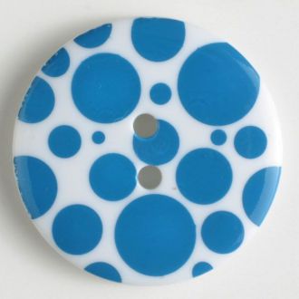 20mm 2-Hole Round Button - blue For Cheap