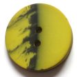 28mm 2-Hole Round Button - yellow-green For Sale