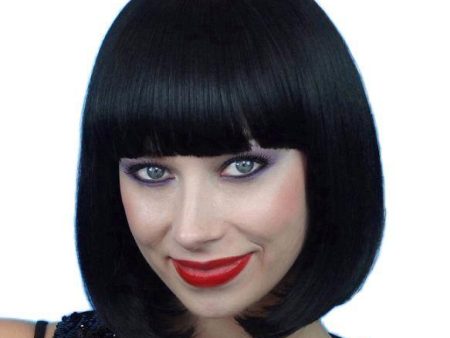 Edna Bob Wig Classic 1920 s Fancy Dress Hair Black & Blonde Online Hot Sale