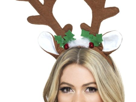 Reindeer Antlers Headband with Bells Supply