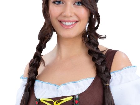 Bavarian Maid Brown Braid Oktoberfest Wig Fashion