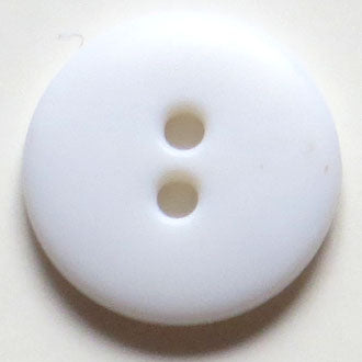 15mm 2-Hole Round Button - white Hot on Sale