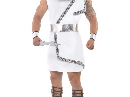 Zeus Greek God Mens Toga Costume For Discount