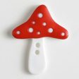 35mm 2-Hole Mushroom Button - red Cheap