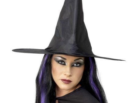 Black Shiny Witch Hat Cheap