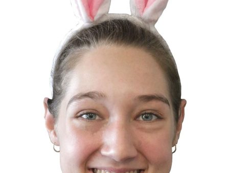 Bunny Costume Ears Plush White and Pink Online Sale